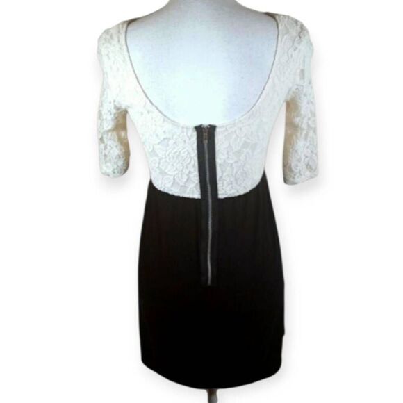 SPEECHLESS CREAM LACE & BLACK DRESS SZ.3 EUC. - Picture 4 of 6